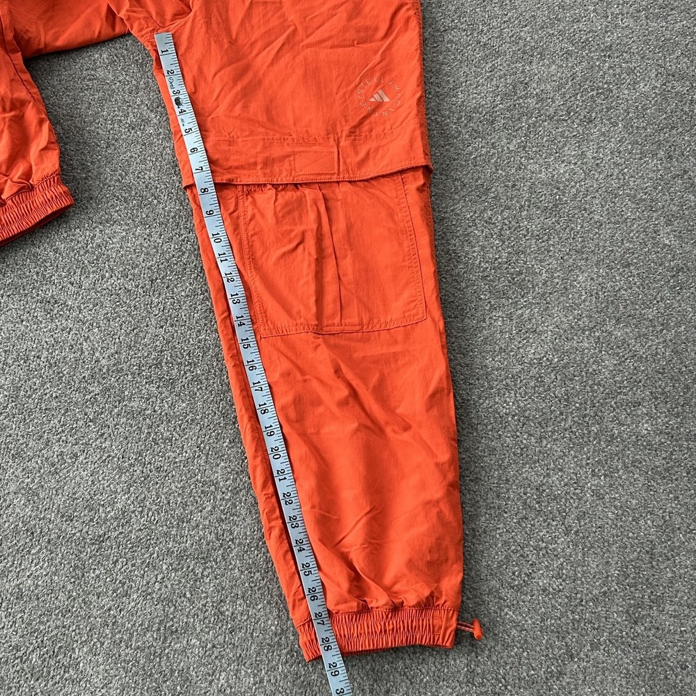 Adidas Stella McCartney Pants Womens Small Orange ASMC‎ Woven TP Track Joggers - Picture 8 of 13